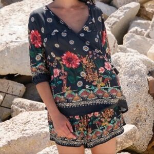 NATURAL LIFE Black Maribel Top & Shorts Set